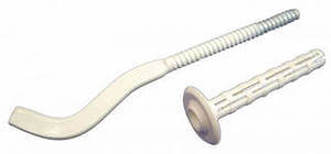 Кронштейн для радиатора анкерный белый удлинённый 220