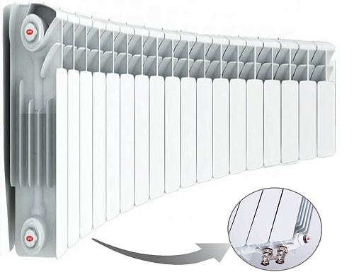 Rifar Base Ventil Flex 350 - 4 секции Биметаллический радиусный радиатор