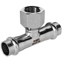 ROMMER Тройник-переходник ВПр-ВР 15х1/2, из нержавеющей стали, прессовой, арт. RSS-0015-001512