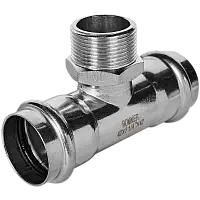 ROMMER Тройник-переходник ВПр-НР 42х1 1/4, из нержавеющей стали, прессовой, арт. RSS-0016-042114