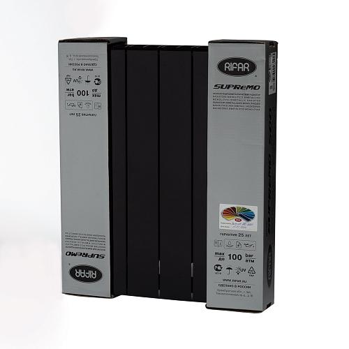 Rifar Supremo 500 - 06 секции антрацит биметаллический секционный радиатор