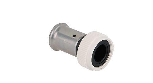 Henco Пресс фитинг с накидной гайкой, плоское уплотнение, 20x3/4" ПВДФ пресс