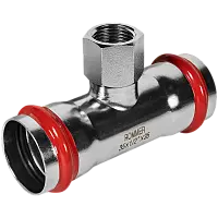 ROMMER Тройник-переходник ВПр-ВР 35х1/2, из нержавеющей стали, прессовой, арт. RSS-0015-003512