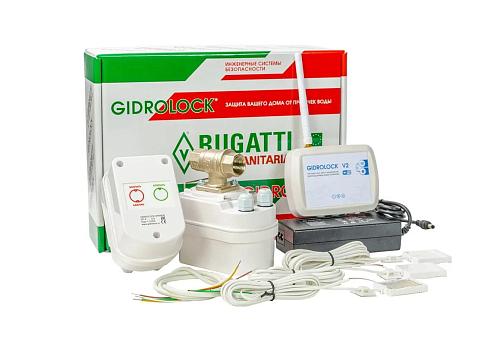 Gidrolock WIFI Winner Bugatti 3/4 Система защиты от протечек воды