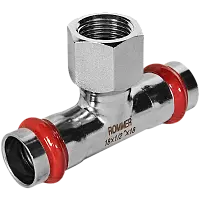 ROMMER Тройник-переходник ВПр-ВР 18х1/2, из нержавеющей стали, прессовой, арт. RSS-0015-001812