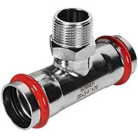 ROMMER Тройник-переходник ВПр-НР 28х3/4, из нержавеющей стали, прессовой, арт. RSS-0016-002834