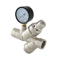 Подпиточный клапан с фильтром и манометром Подпиточный клапан с фильтром и манометром