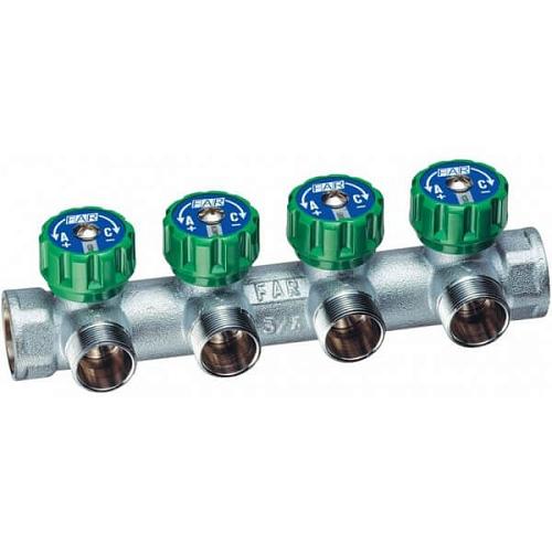Far Регулируемый коллектор 3/4" с 4 отв. М24х19 (ск)
