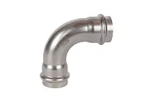 Rommer Угольник 90° ВПр-ВПр 28х28мм, из нержавеющей стали, прессовой, арт. RSS-0003-000028