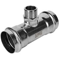 ROMMER Тройник-переходник ВПр-НР 54х1, из нержавеющей стали, прессовой, арт. RSS-0016-000541