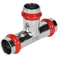 ROMMER Тройник равнопроходной ВПр 18 из нержавеющей стали прессовой, арт. RSS-0013-000018