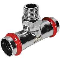 ROMMER Тройник-переходник ВПр-НР 22х1/2, из нержавеющей стали, прессовой, арт. RSS-0016-002212