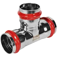 ROMMER Тройник равнопроходной ВПр 35 из нержавеющей стали прессовой, арт. RSS-0013-000035