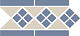 Top Cer Octagon Border LISBON with 1 strip (Tr.16, Dots 11, Strips 11) 28х15 см Бордюр
