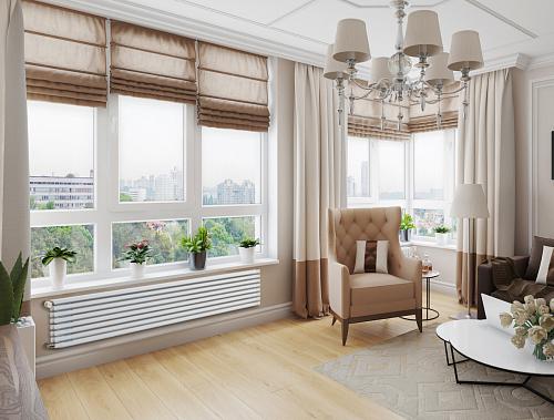 Arbiola Gorizont Iris H 700-42-02 секции белый горизонтальный радиатор c боковым подключением