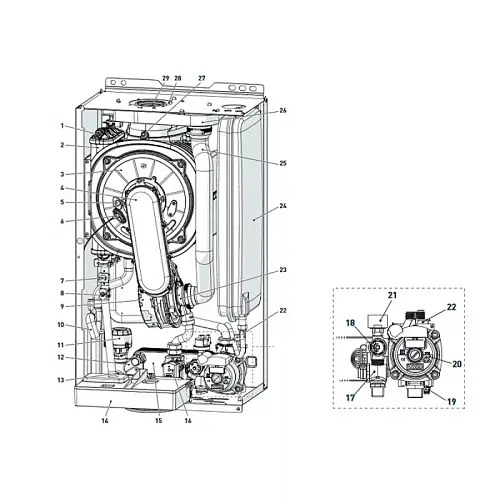 Sime BRAVA SLIM HE 25 ERP Настенный газовый котёл двухконтурный с закрытой камерой сгорания
